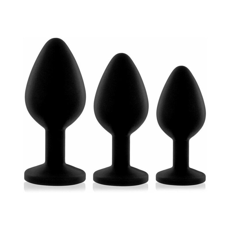 Rianne S 3-Piece Booty Plug Set Black