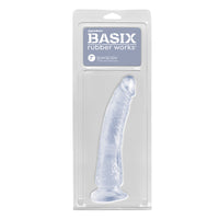 Pipedream Basix Rubber Works Slim Seven 7 in. Dildo With Suction Cup Clear