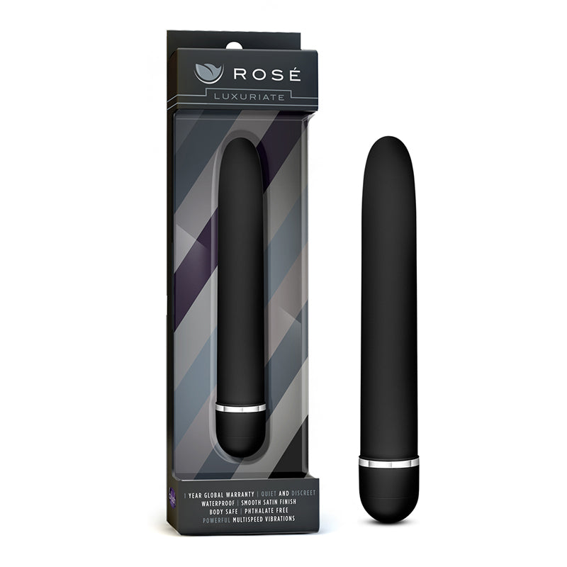 Blush Rose Luxuriate Classic Slimline Vibrator Black