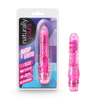 Blush Naturally Yours Bump n' Grind Textured Slimline Vibrator Pink