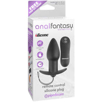 Pipedream Anal Fantasy Collection Vibrating Remote Control Silicone Plug Black