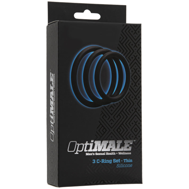 OptiMALE ñ 3 C-Ring Set ñ Thin Black