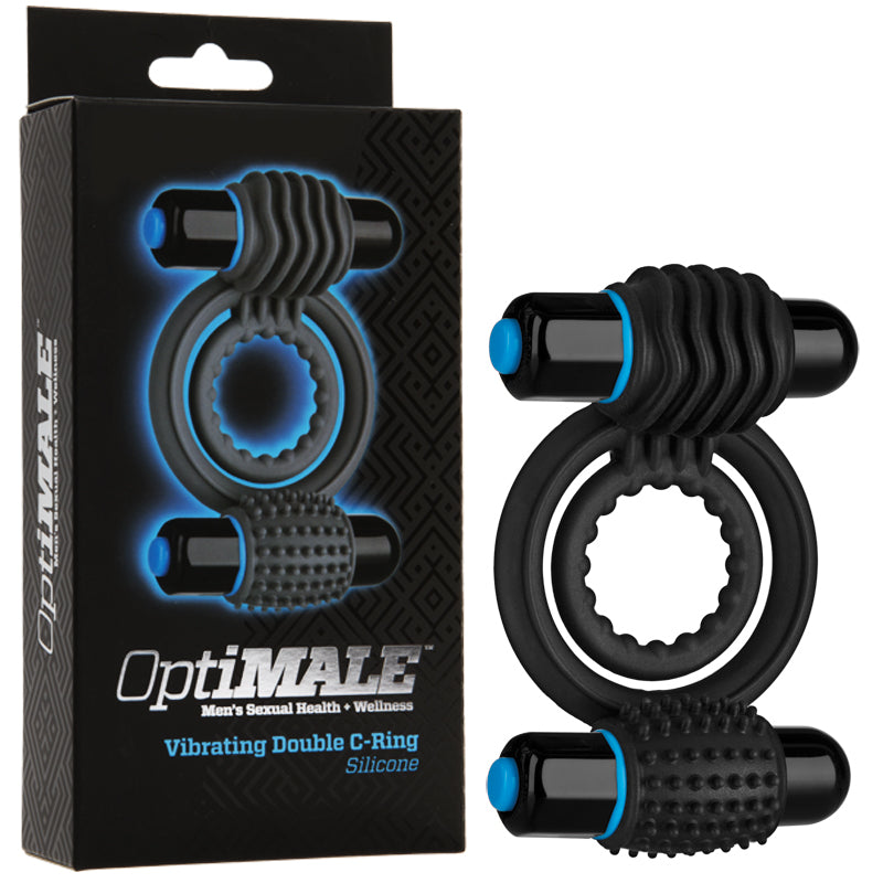 OptiMALE ñ Vibrating Double C-Ring Black