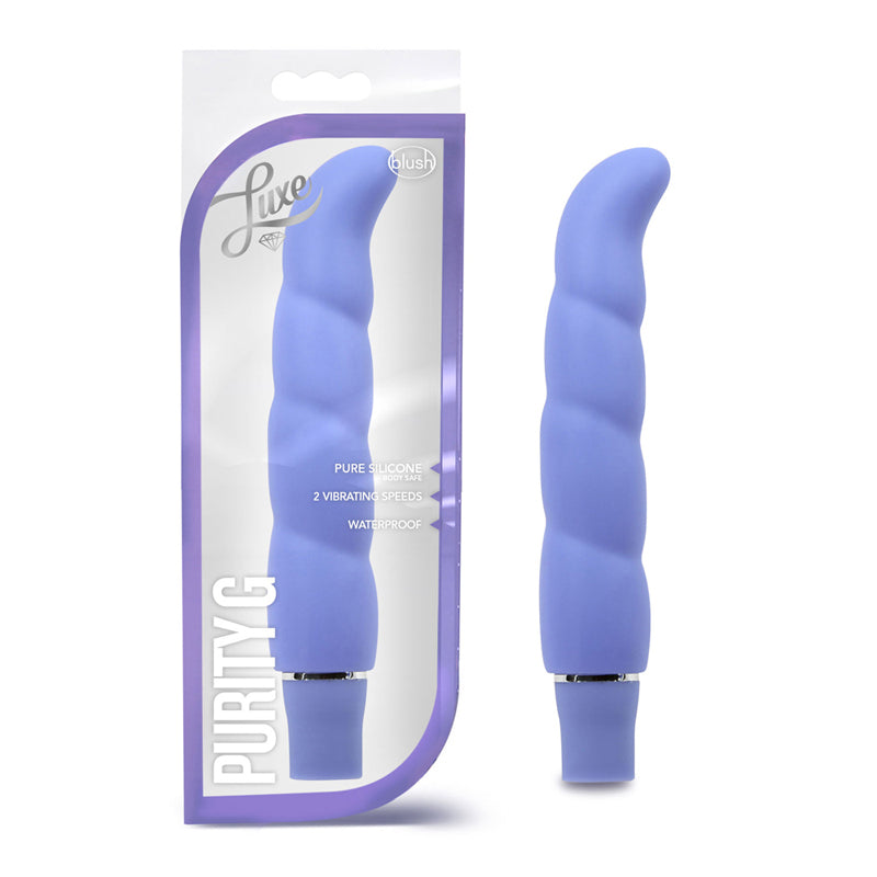 Blush Luxe Purity G Silicone Slimline G Spot Vibrator Periwinkle 