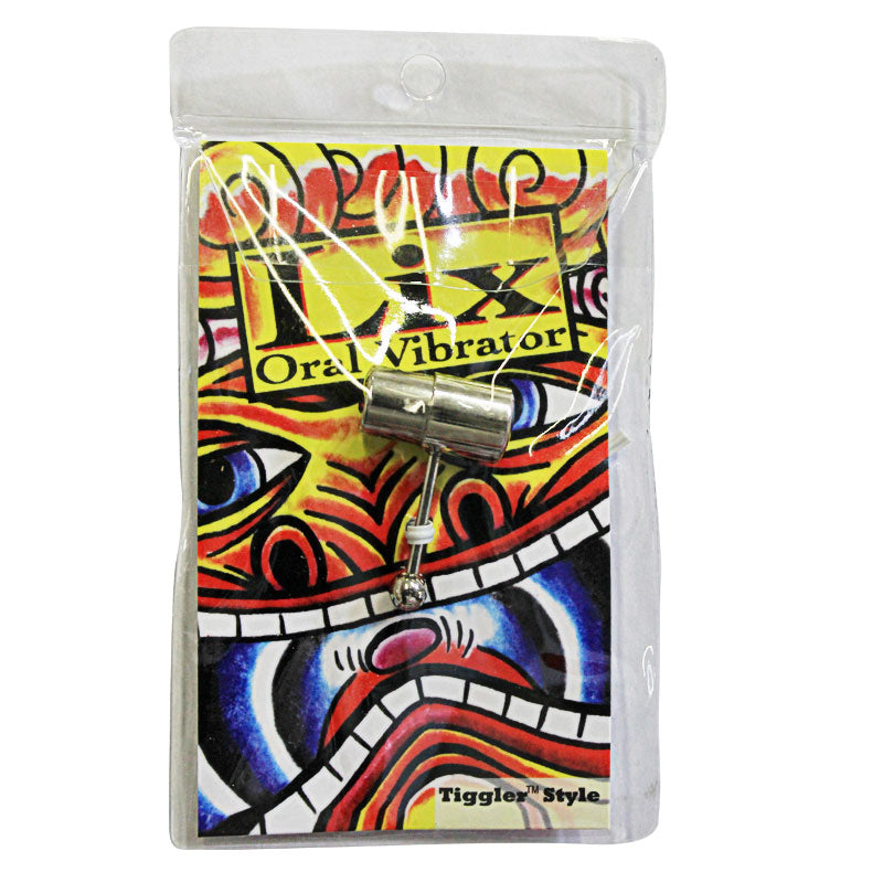 Lix Vibrating Tounge Ring Pierced Bk/Bl