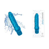 Pipedream Juicy Jewels Cobalt Breeze Flexible Realistic Vibrator Blue