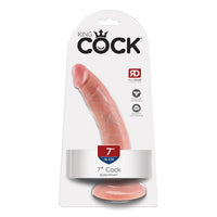 Pipedream King Cock 7 in. Cock Realistic Dildo With Suction Cup Beige