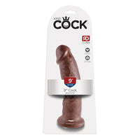 Pipedream King Cock 9 in. Cock Realistic Dildo With Suction Cup Brown