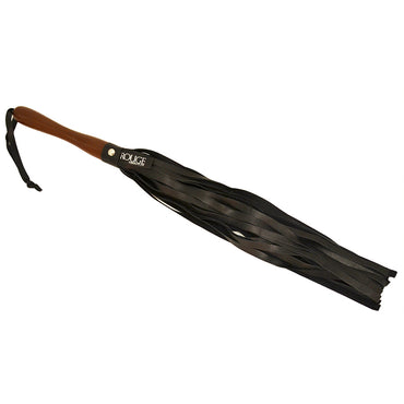 Rouge Flogger w/Wooden Handle Black