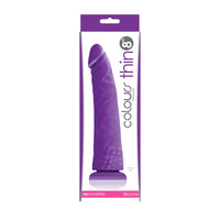 Colours Pleasures Thin 8 in. Dildo Purple