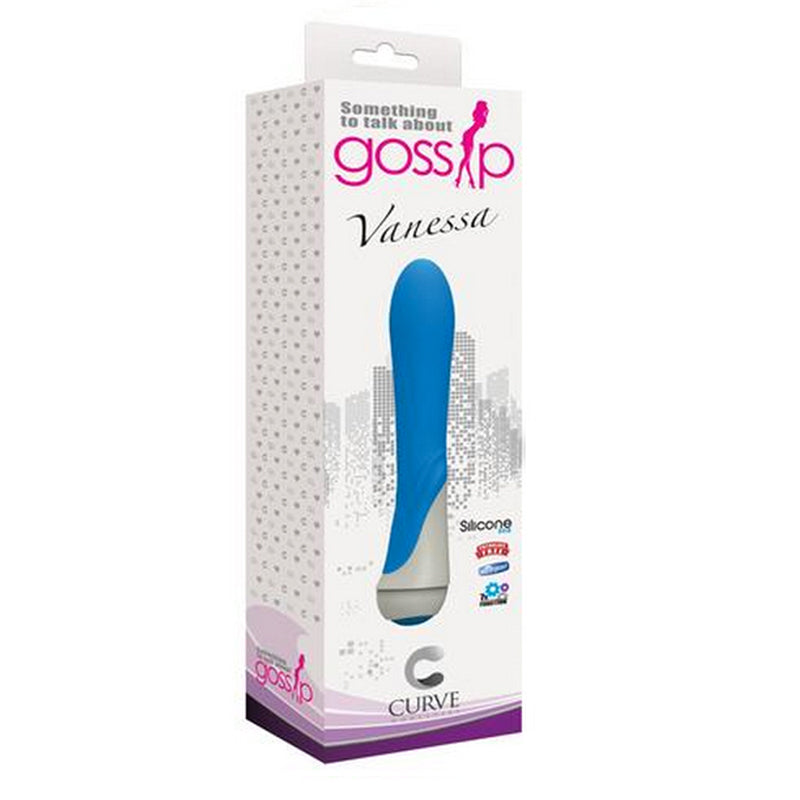 Curve Toys Gossip Vanessa Waterproof Silicone Vibrator Azure