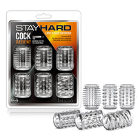 Blush Stay Hard 6-Piece Cock Sleeve Kit Clear