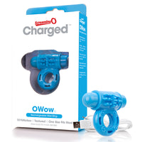 Screaming O Charged OWow Vooom Vibrating Cock Ring - Blue