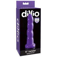 Pipedream Dillio 6 in. Twister Dildo With Suction Cup Purple