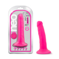 Blush Neo 6 in. Dual Density Dildo with Suction Cup Neon Pink