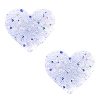 Neva Nude Pasty Heart Sequin Lace White