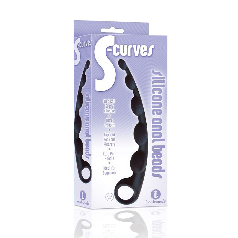 The 9's Ss-Curves Curved Silicone Anal Beads