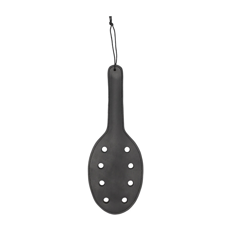 Ouch! Pain Saddle Leather 8-Hole Paddle Black