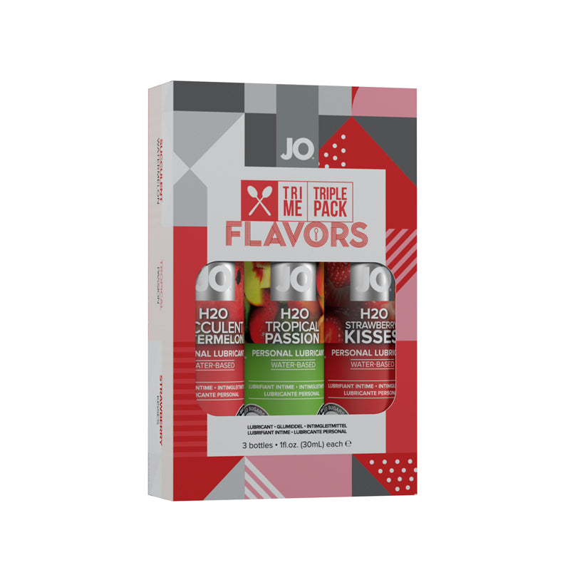 JO Tri Me Triple Pack Flavors Water-Based Lubricant Gift Set 1 oz. Each