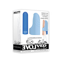 Evolved Fingerlicious Rechargeable Silicone Finger Vibrator Blue