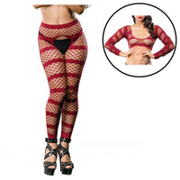 Burgandy Stripes  Crotchless Legging Packaging Box