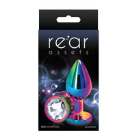 Rear Assets Metal Anal Plug Medium Multicolor/Clear