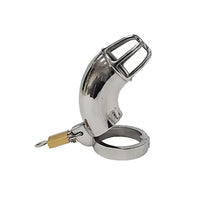 Stainless Cock Cage with Padlock ñ In Clamshell