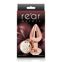 Rear Assets Rose Anal Plug Medium White