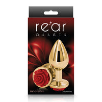 Rear Assets Rose Anal Plug Medium Red