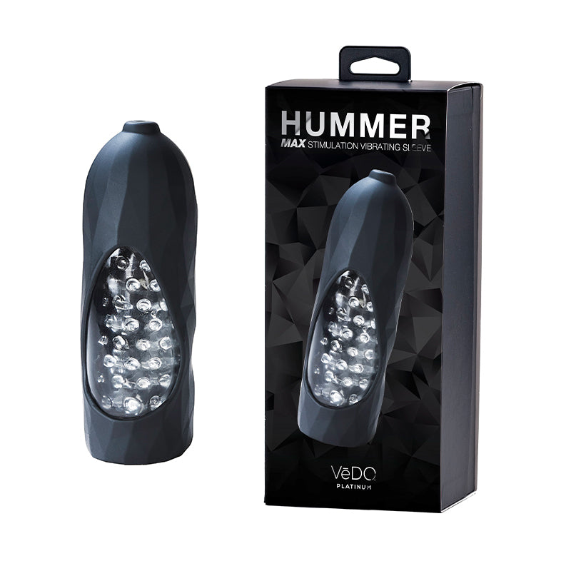 Vedo Hummer 2.0ô Rechargeable Vibrating Sleeve Black Pearl