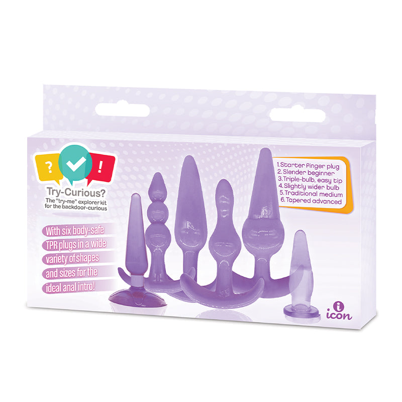 Try-Curious Anal Plug Kit Purple