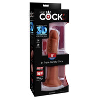 Pipedream King Cock Plus 8 in. Triple Density Cock Realistic Dildo With Suction Cup Brown