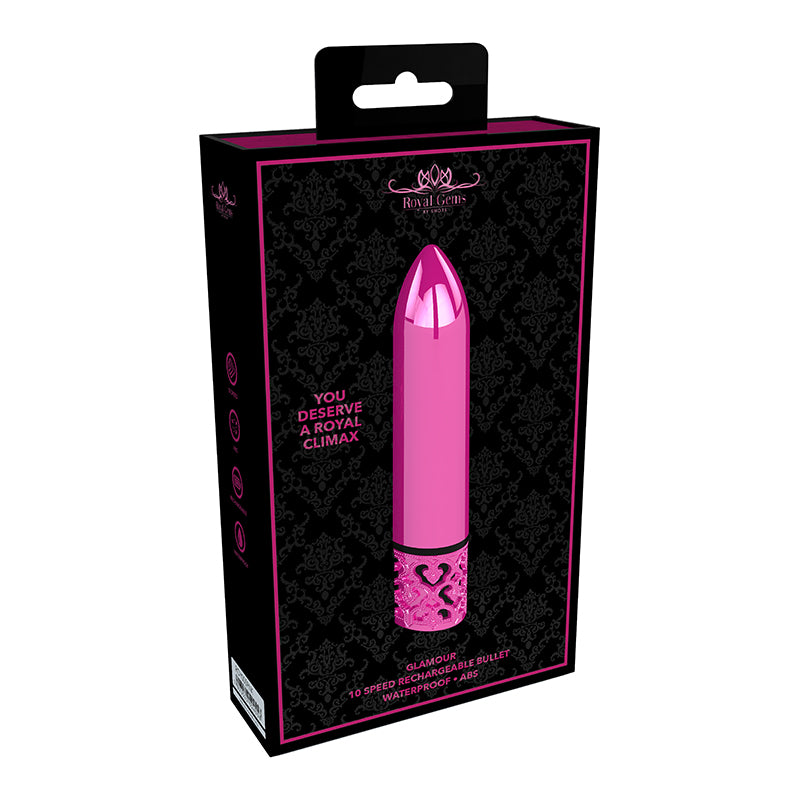 Shots Royal Gems Glamour Rechargeable ABS Bullet Vibrator Pink