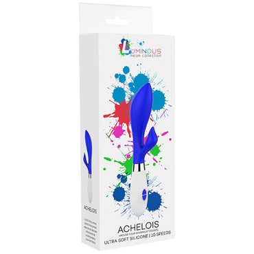 Luminous Achelois 10-Speed Silicone Dual Stimulation Vibrator Blue