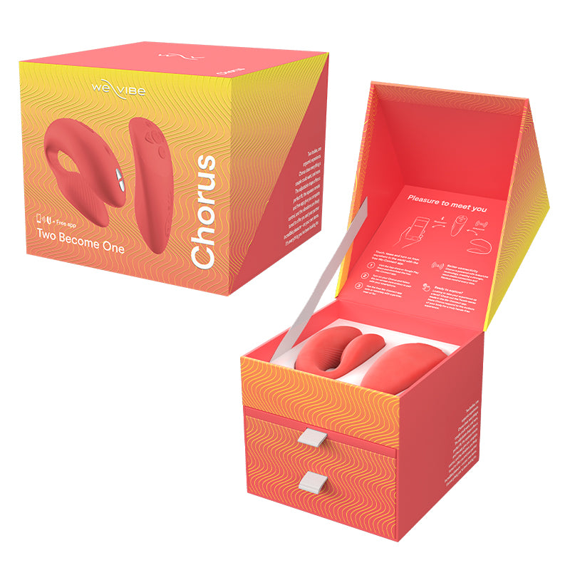 We-Vibe Chorus Rechargeable Remote-Controlled Silicone Couples Vibrator Crave Coral