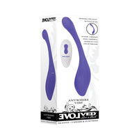 Evolved Anywhere Vibe Rechargeable Remote-Controlled Poseable Silicone Vibrator Blue