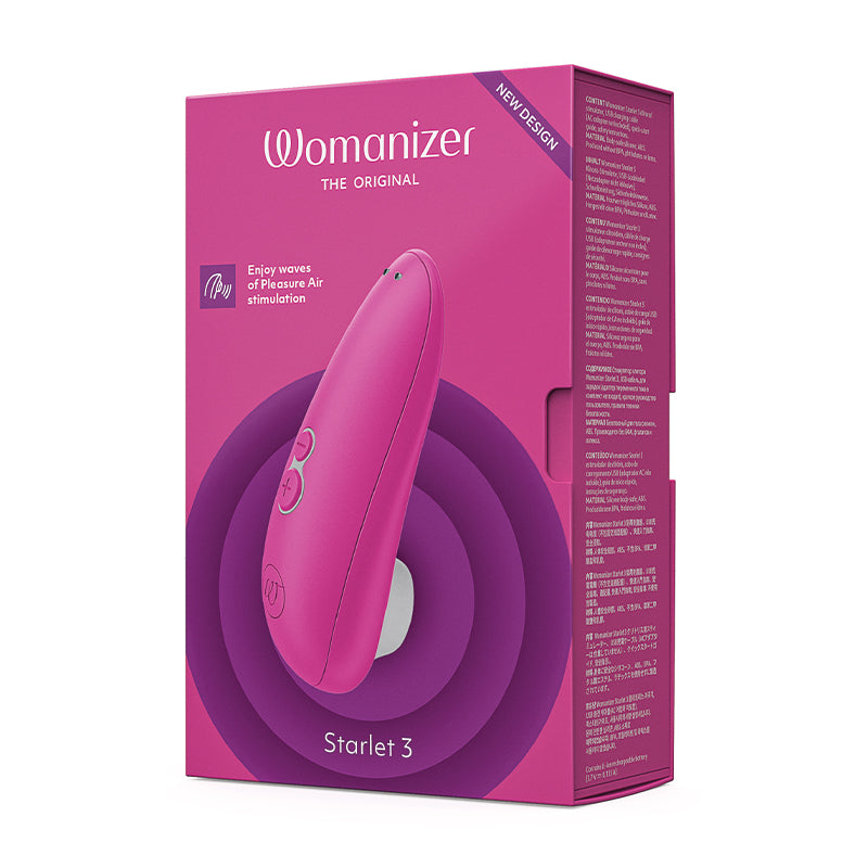 Womanizer Starlet 3 Rechargeable Silicone Compact Pleasure Air Clitoral Stimulator Pink