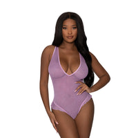 Magic Silk Girl Next Door Plunge Teddy Lilac L/XL