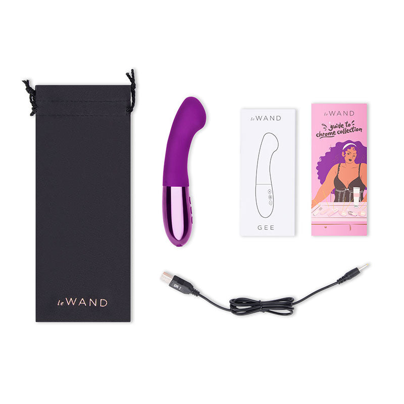 Le Wand Gee Rechargeable Silicone G-Spot Targeting Vibrator Dark Cherry