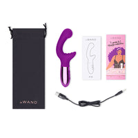 Le Wand XO Rechargeable Double-Motor Wave Silicone Dual Stimulation Vibrator Dark Cherry