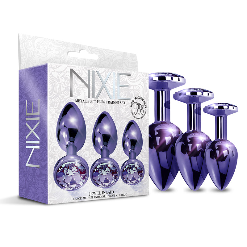 Nixie Metal Butt Plug†Trainer†Set 3-Piece Purple Metallic
