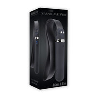 Adam & Eve Spank Me Vibe Rechargeable Silicone Vibrator With Slap Strap End Black