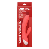 Luv Inc Rv20 Rabbit Vibrator Rechargeable Silicone Dual Stimulator Coral