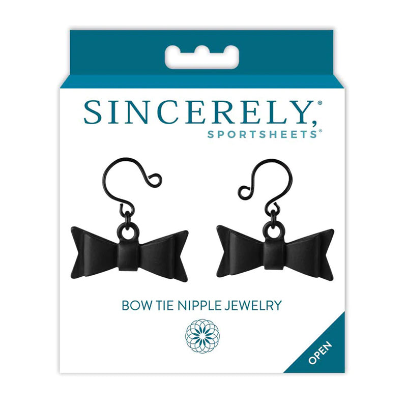 Sincerely, Sportsheets Bow Tie Nipple Jewelry Black