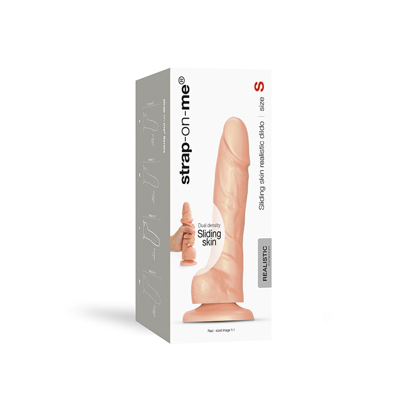 Strap-On-Me Realistic Collection Sliding Skin Dual-Density Silicone Dildo Vanilla S