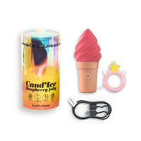 Love to Love Cand'Ice Raspberry Jolly Rechargeable Silicone Ice Cream Vibrator Raspberry