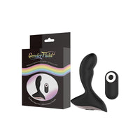 Gender Fluid Rumble Rechargeable Remote-Controlled Silicone Anal Vibrator Black