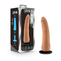 Blush Lock On Hexanite Realistic 7.5 in. Silicone Dildo with Suction Cup Adapter Tan