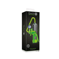 Ouch! Glow in the Dark Elite Beginner Penis Pump Neon Green