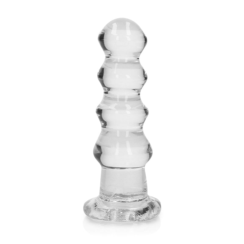 RealRock Crystal Clear Curvy 5.5 in. Dildo/Plug Clear